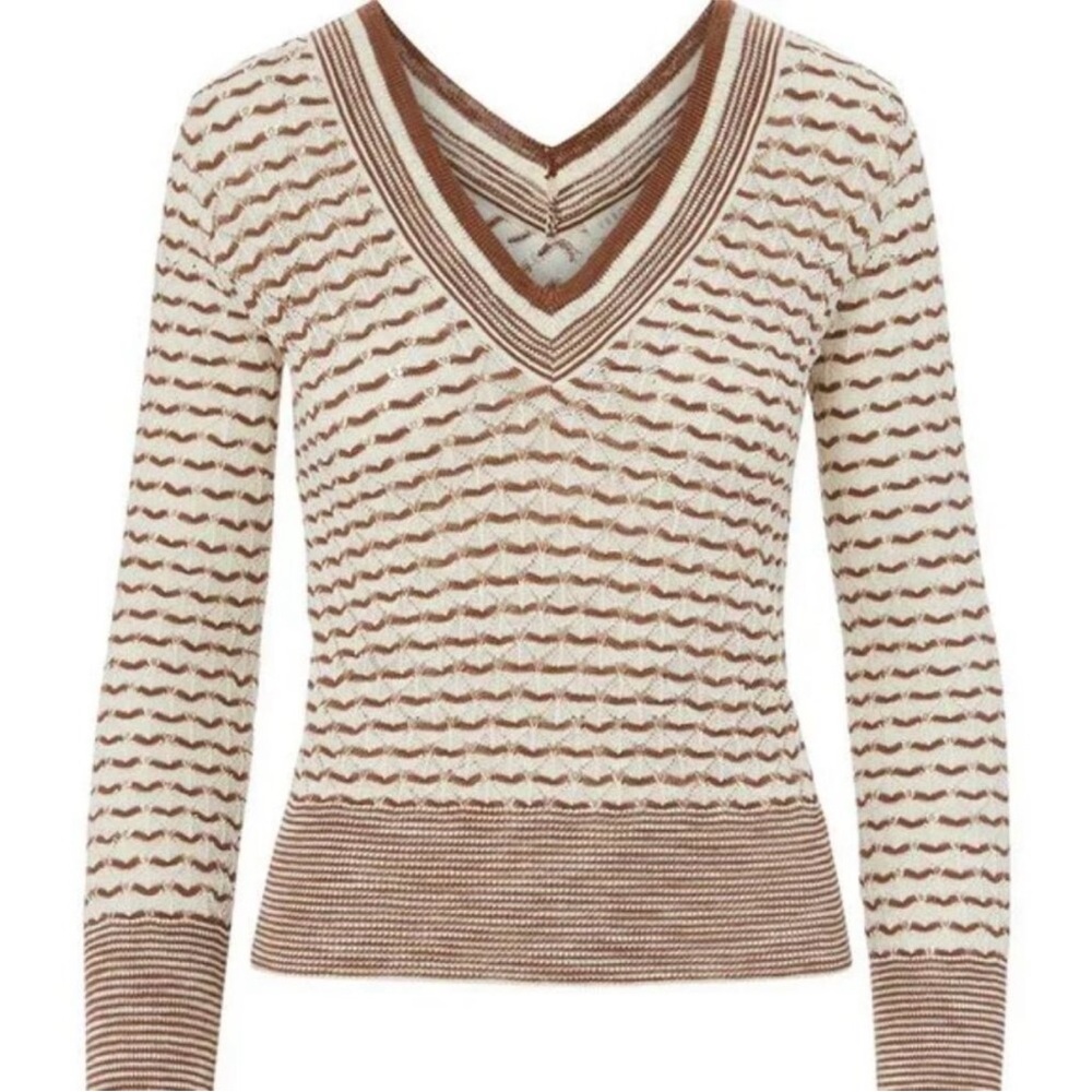 Veronica Beard Zinya Crochet-Knit Cotton-Blend Sweater - Medium